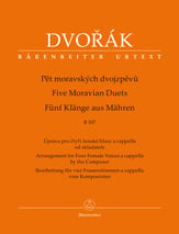 Five Moravian Duets B 107 SSAA Choral Score cover